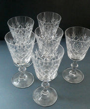 Load image into Gallery viewer, Set of Six Matching LARGE Edinburgh Crystal Wine Goblets: 6 3/4 inches (Unidentified Pattern)
