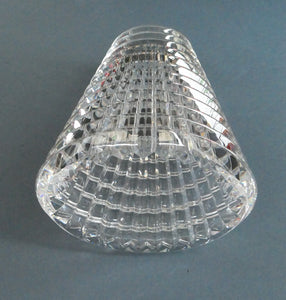 Modernist 2001 BACCARAT France Oval "Eye" Vase by Nicholas Tribulot. 5 1/2 inches (15 cm)