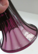 Load image into Gallery viewer, Stylish 1909 James POWELL for Whitefriars Glass Fluted Amethyst Vase. Trumpet Shaped.  5 inches
