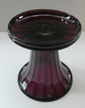 Load image into Gallery viewer, Stylish 1909 James POWELL for Whitefriars Glass Fluted Amethyst Vase. Trumpet Shaped.  5 inches
