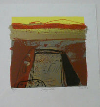 Load image into Gallery viewer, SCOTTISH ART: 1993 Original Screenprint by BARBARA RAE (b. 1943) Entitled &quot;Seagate&quot;. Pencil signed
