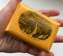 Load image into Gallery viewer, Antique 19th Century MAUCHLINE Ware Box. View of Edinburgh from Calton Hill on the Lid
