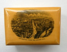 Load image into Gallery viewer, Antique 19th Century MAUCHLINE Ware Box. View of Edinburgh from Calton Hill on the Lid
