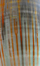 Load image into Gallery viewer, LARGE Shelley Harmony &quot;Dripware&quot; Vase. Orange and Cream Hues with Lots of Streaks: 8 1/2 inches
