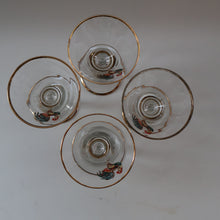 Load image into Gallery viewer, Vintage 1930s Glass Cockerel / Rooster Miniature Liqueur Glasses
