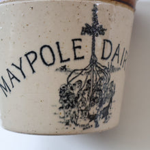 Load image into Gallery viewer, SCOTTISH POTTERY. Antique PORT DUNDAS (Glasgow) 3 lbs Stoneware Crock with Handle. MAYPOLE DAIRY
