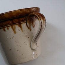 Load image into Gallery viewer, SCOTTISH POTTERY. Antique PORT DUNDAS (Glasgow) 3 lbs Stoneware Crock with Handle. MAYPOLE DAIRY
