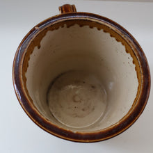 Load image into Gallery viewer, SCOTTISH POTTERY. Antique PORT DUNDAS (Glasgow) 3 lbs Stoneware Crock with Handle. MAYPOLE DAIRY
