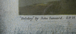 Original JOHN TUNNARD Lithograph (1947) Entitled Holiday. Baynard Press for School Prints Ltd (London) Issue