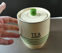 Load image into Gallery viewer, 1940s Mintons Storage Jar Canister Tea Art Deco John Wadsworth Tea Leaves
