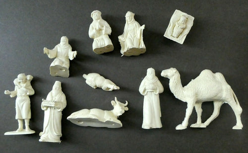 Vintage 1960s Plastic Nativity Scene. Great as Cake Toppers 