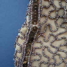 Load image into Gallery viewer, 1940s Pretty Little Vintage Sequin and Glass Beads Evening Purse. Made in Belgium
