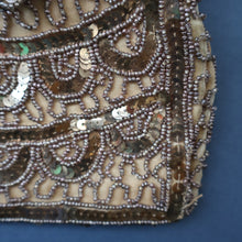 Load image into Gallery viewer, 1940s Pretty Little Vintage Sequin and Glass Beads Evening Purse. Made in Belgium
