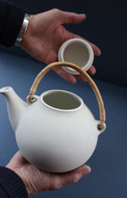 Load image into Gallery viewer, 1960s Finnish Design: GA3 Arabia Pottery Teapot in Matte White. Designed by Ulla Procope
