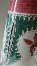 Load image into Gallery viewer, VERY LARGE Vintage 1950s / 60s NORWEGIAN Vase with Deer Decoration by Elle Pottery
