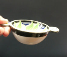 Load image into Gallery viewer,  Bough Pottery ART DECO Ceramic Quaich and Matching Underplate. Painted by Elizabeth Amour
