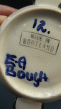 Load image into Gallery viewer,  Bough Pottery ART DECO Ceramic Quaich and Matching Underplate. Painted by Elizabeth Amour
