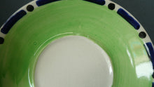 Load image into Gallery viewer,  Bough Pottery ART DECO Ceramic Quaich and Matching Underplate. Painted by Elizabeth Amour
