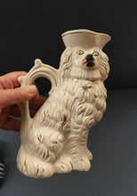 Load image into Gallery viewer, Unusual Victorian Staffordshire King Charles Spaniels Jug; circa 1860
