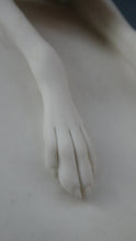 Load image into Gallery viewer, LARGE and Beautifully Modelled Antique Parian Model of a Reclining Greyhound. 11 1/2 inches
