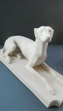 Load image into Gallery viewer, LARGE and Beautifully Modelled Antique Parian Model of a Reclining Greyhound. 11 1/2 inches
