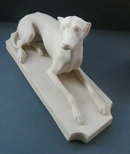 Load image into Gallery viewer, LARGE and Beautifully Modelled Antique Parian Model of a Reclining Greyhound. 11 1/2 inches
