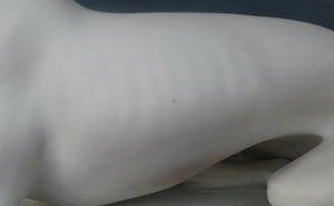 LARGE and Beautifully Modelled Antique Parian Model of a Reclining Greyhound. 11 1/2 inches