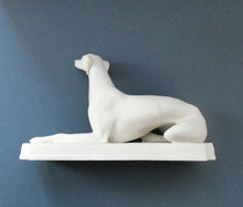 Load image into Gallery viewer, LARGE and Beautifully Modelled Antique Parian Model of a Reclining Greyhound. 11 1/2 inches
