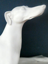 Load image into Gallery viewer, LARGE and Beautifully Modelled Antique Parian Model of a Reclining Greyhound. 11 1/2 inches
