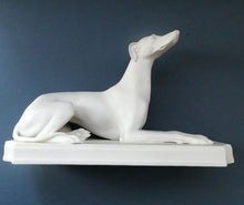 Load image into Gallery viewer, LARGE and Beautifully Modelled Antique Parian Model of a Reclining Greyhound. 11 1/2 inches
