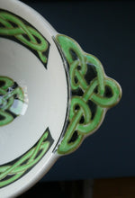 Load image into Gallery viewer, Bough Pottery Ceramic Quaich. RARE Scottish Celtic Knotwork Decoration
