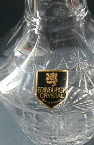 EDINBURGH CRYSTAL. Vintage 1980s Mallet Shape Whisky Decanter STAR OF EDINBURGH Pattern