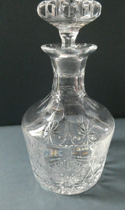 EDINBURGH CRYSTAL. Vintage 1980s Mallet Shape Whisky Decanter STAR OF EDINBURGH Pattern