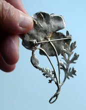 Load image into Gallery viewer, COSTUME JEWELLERY. Vintage WELSH 1998 Silver Plate on Pewter MASJ Poppy Brooch
