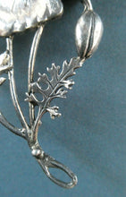 Load image into Gallery viewer, COSTUME JEWELLERY. Vintage WELSH 1998 Silver Plate on Pewter MASJ Poppy Brooch
