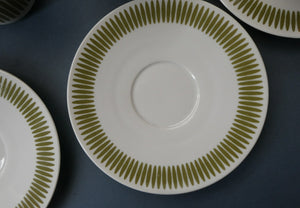  1970s Seltmann Weiden Bavaria Coffee Set with Green Stripes Pattern