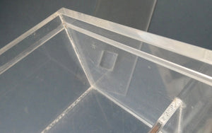 Vintage Mid Century Clear Lucite Perspex Large Trinket Box