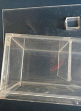 Load image into Gallery viewer, Vintage Mid Century Clear Lucite Perspex Large Trinket Box
