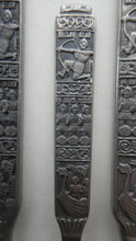 Load image into Gallery viewer, NORWEGIAN (Konge Tinn) Viking Pewter Heilag Olav Spoon and Two Pickle Forks
