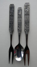 Load image into Gallery viewer, NORWEGIAN (Konge Tinn) Viking Pewter Heilag Olav Spoon and Two Pickle Forks
