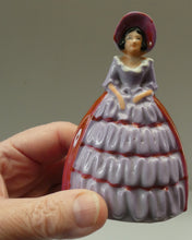 Load image into Gallery viewer, Group of SIX Carlton Ware Crinoline Lady Ceramic Napkin Rings, c 1935
