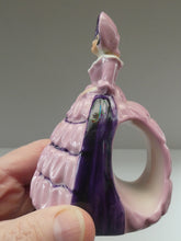 Load image into Gallery viewer, Group of SIX Carlton Ware Crinoline Lady Ceramic Napkin Rings, c 1935
