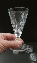 Load image into Gallery viewer, WATERFORD CRYSTAL &quot;Eileen&quot;. SET OF SIX Sherry or Port Glasses. Each 4 1/2 inches in height
