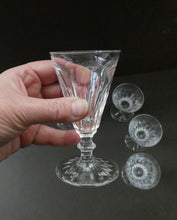 Load image into Gallery viewer, WATERFORD CRYSTAL &quot;Eileen&quot;. SET OF SIX Sherry or Port Glasses. Each 4 1/2 inches in height
