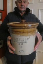 Load image into Gallery viewer, Antique Buchan Pottery Large Stoneware 12 lb. Storage Crock. MUSSELBURGH
