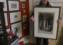 Load image into Gallery viewer, ANTIQUE PRINT. Original Etching by Hedley FITTON. Entitled ROSSLYN CHAPEL. Pencil Signed
