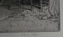 Load image into Gallery viewer, ANTIQUE PRINT. Original Etching by Hedley FITTON. Entitled ROSSLYN CHAPEL. Pencil Signed
