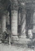 Load image into Gallery viewer, ANTIQUE PRINT. Original Etching by Hedley FITTON. Entitled ROSSLYN CHAPEL. Pencil Signed
