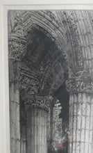 Load image into Gallery viewer, ANTIQUE PRINT. Original Etching by Hedley FITTON. Entitled ROSSLYN CHAPEL. Pencil Signed
