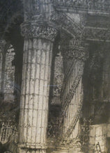 Load image into Gallery viewer, ANTIQUE PRINT. Original Etching by Hedley FITTON. Entitled ROSSLYN CHAPEL. Pencil Signed
